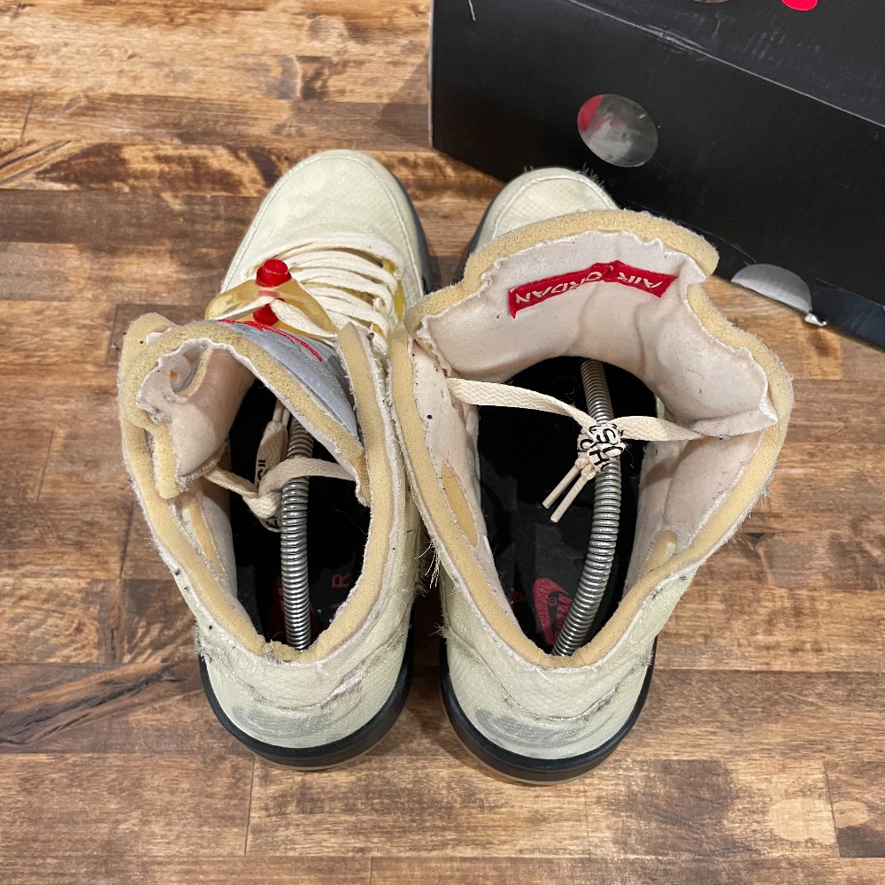 Off-White x Jordan 5 Retro Sail - Size 10