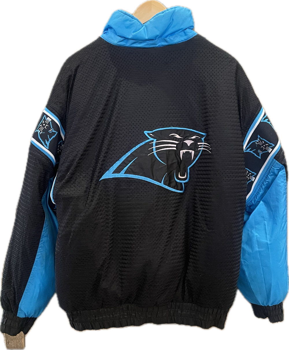 90s Pro Player Carolina Panthers Reversible Puffer - L