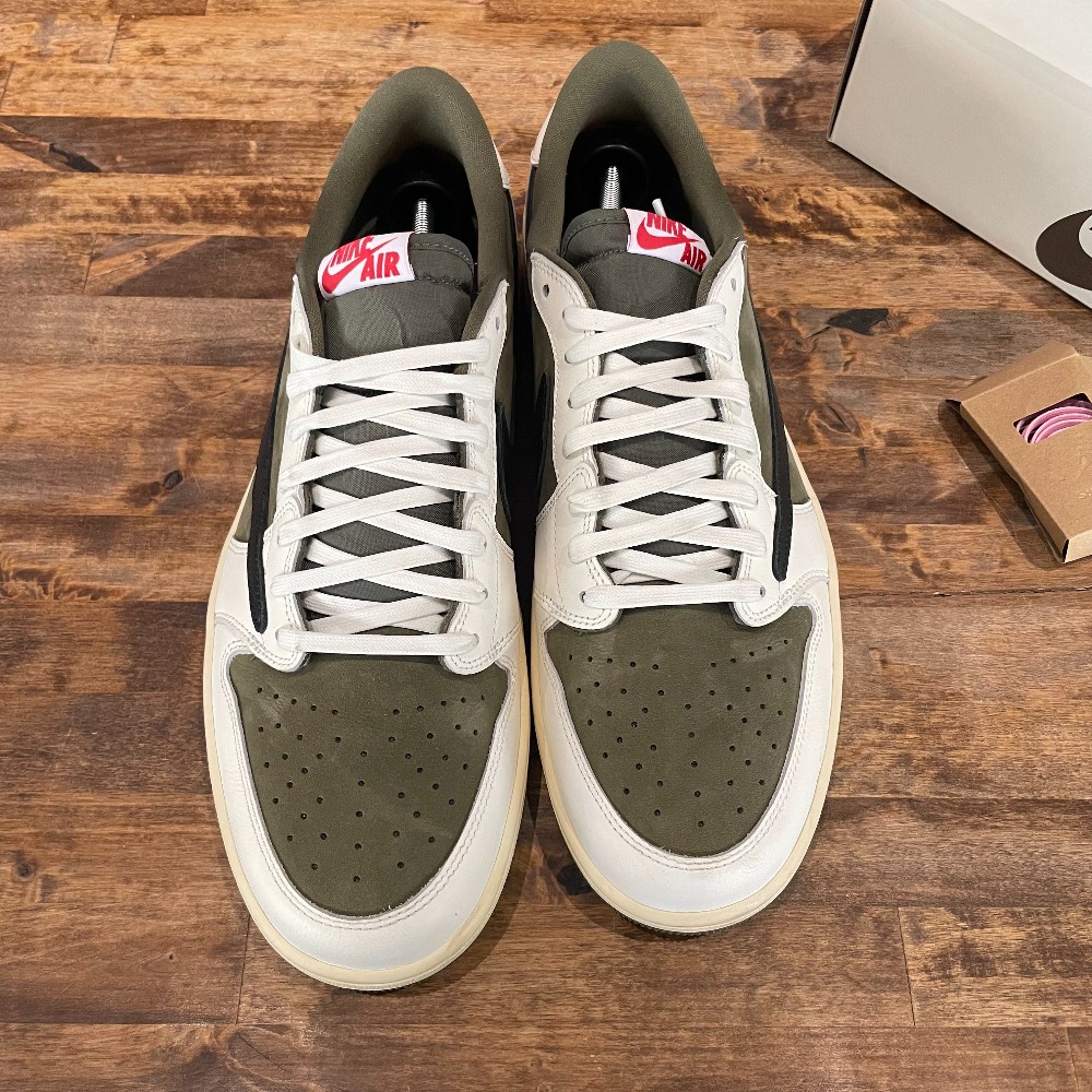 Travis Scott Jordan 1 Low Reverse Olive - Size 13