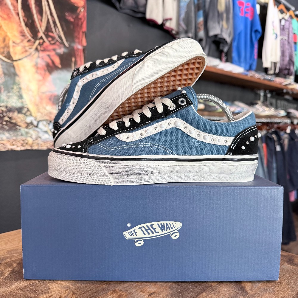 Vans Old Skool 36 Pearlized Black Navy - Size 8