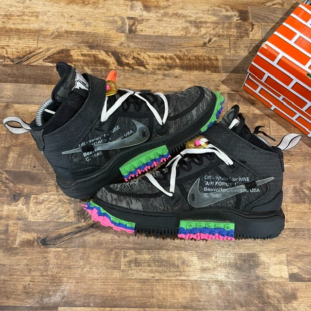 Nike Air Force 1 Mid Off-White Black - Size 4.5