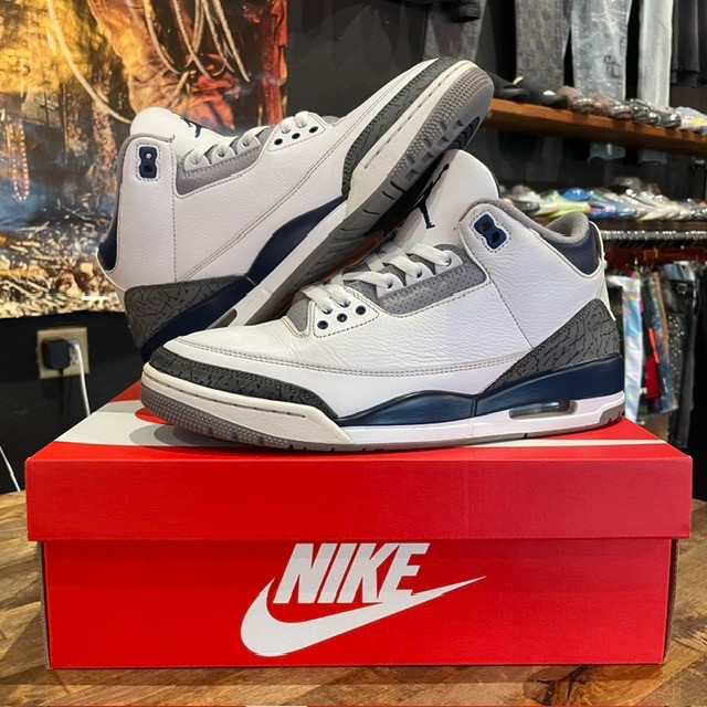 Jordan 3 Retro Midnight Navy (Replacement Box) - Size 10.5