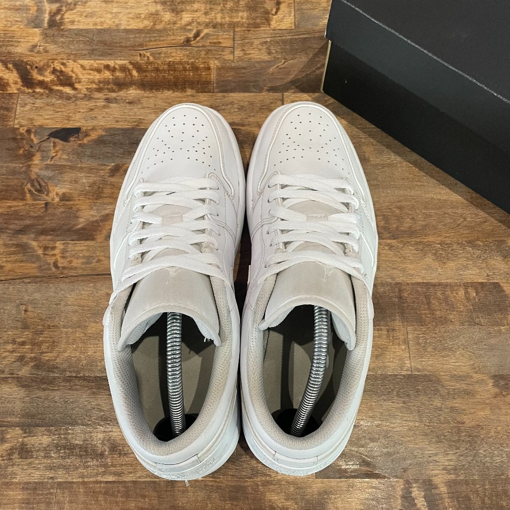 Jordan 1 Low Triple White - Size 10.5