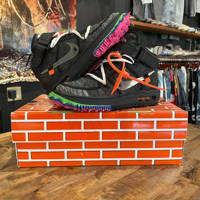 Nike Air Force 1 Mid Off-White Black - Size 4.5
