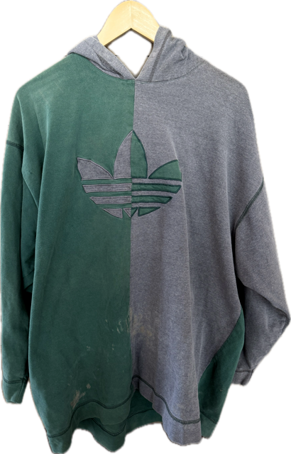 90s Adidas Split Trefoil Hoodie - XL