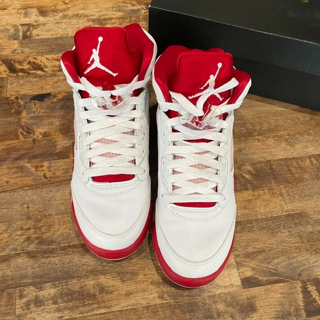 Jordan 5 Retro GS White Pink Red - Size 6Y