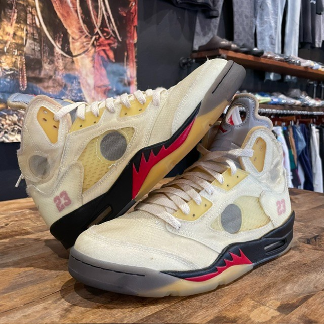 Off-White x Jordan 5 Retro Sail (No Box) - Size 9.5