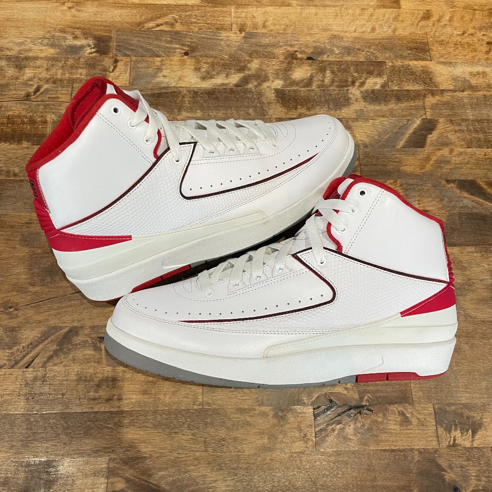 Jordan 2 Retro 2014 Sample White Red (NO BOX) - Size 9