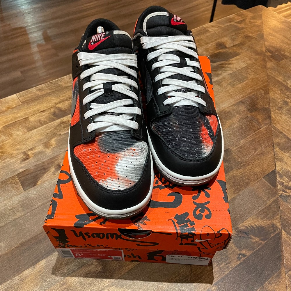 Nike Dunk Low Graffiti Black Red - Size 8.5