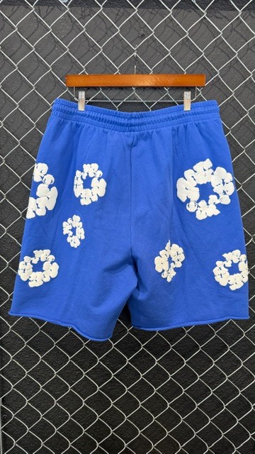 Denim Tears Blue Cotton Wreath Shorts - XL