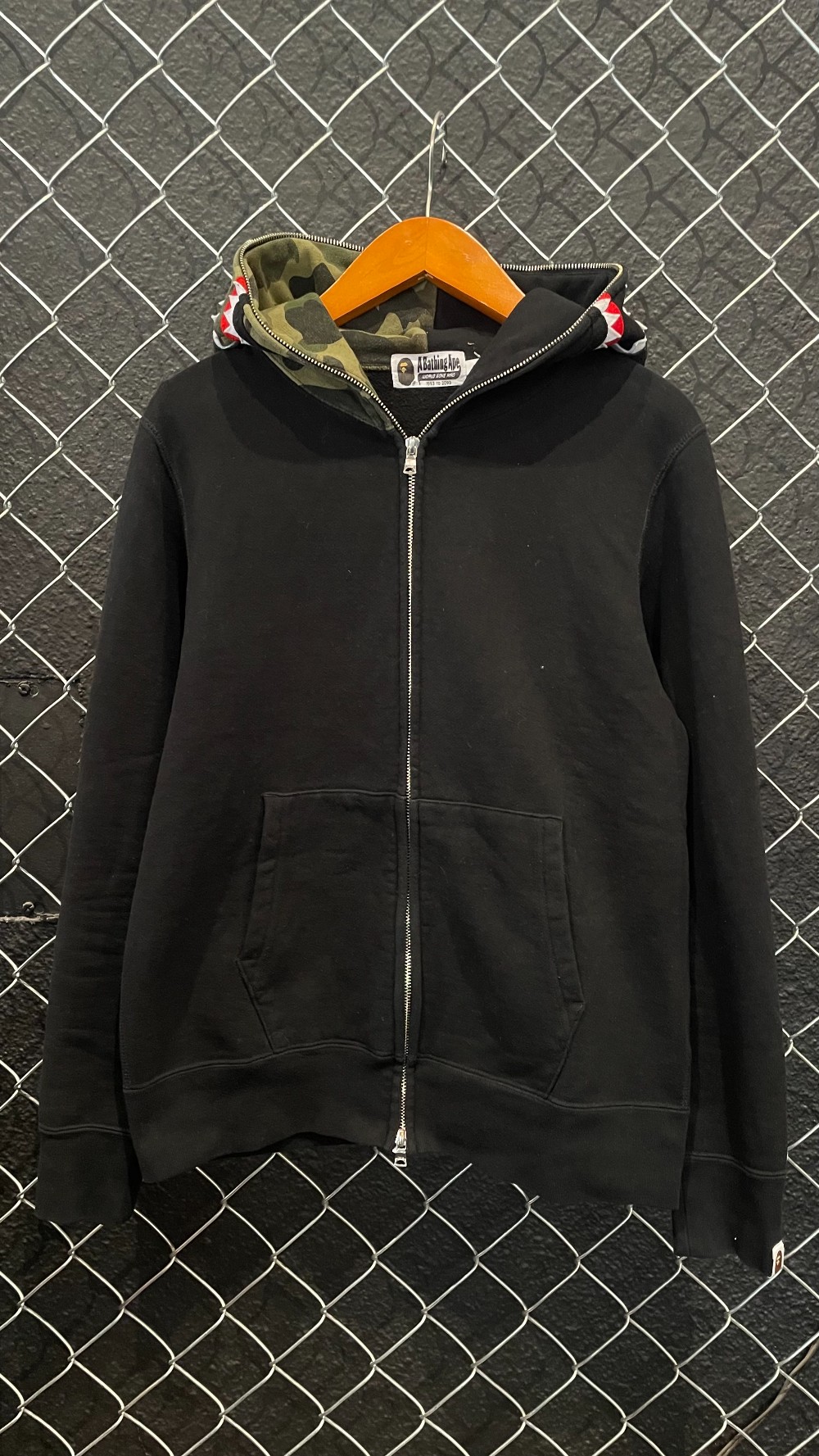 Bape 1st Camo Hood Shark Fullzip Hoodie - S