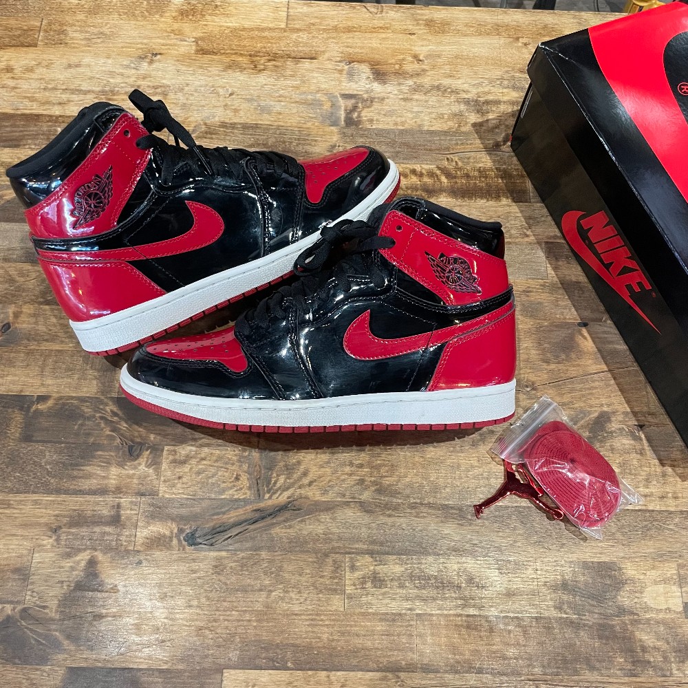 Jordan 1 Retro High Patent Bred - Size 8