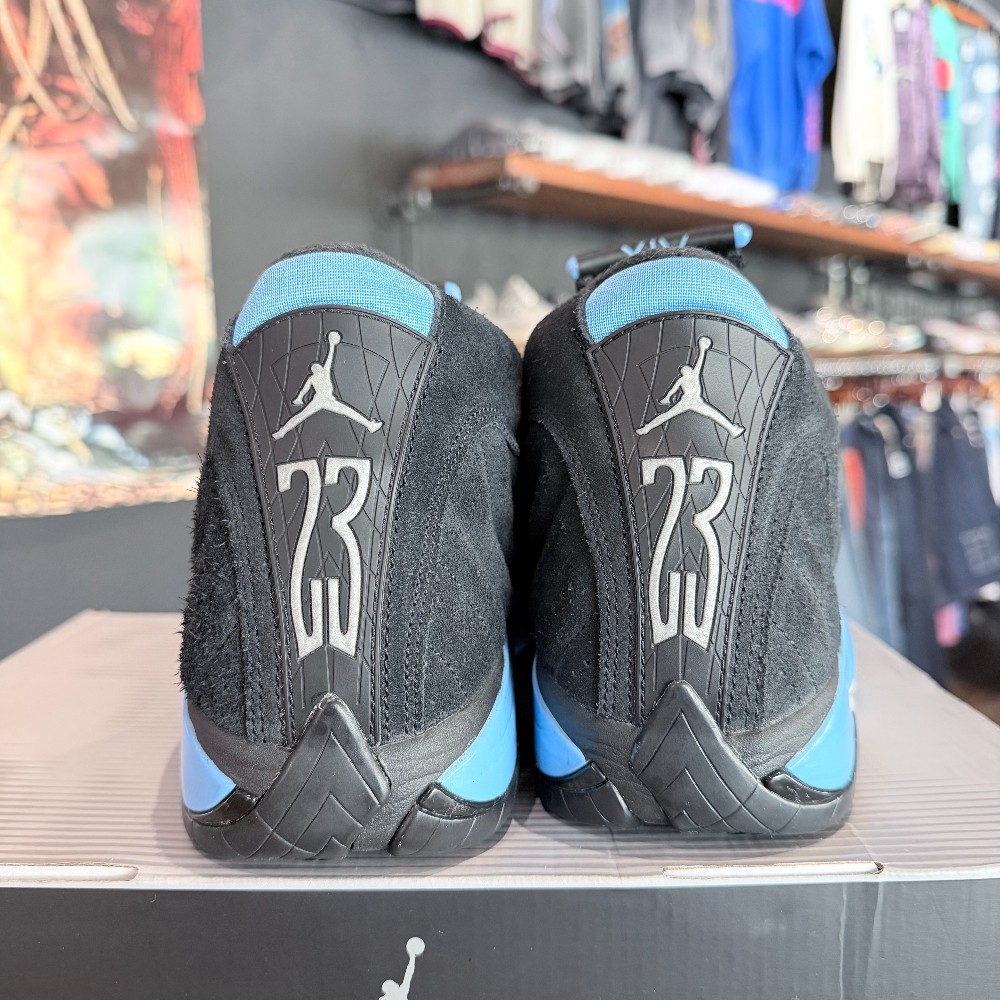 Jordan 14 Retro Black/University Blue - Size 9.5