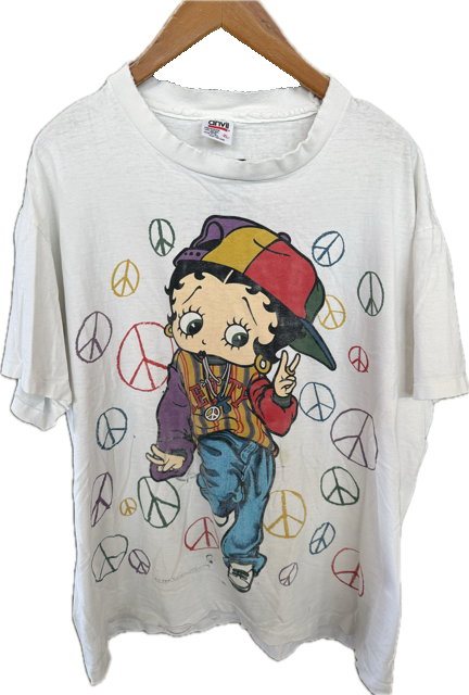 90s Betty Boop Peace Sign Tee - XL