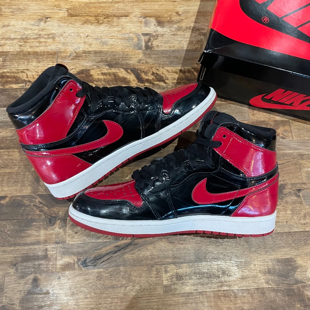 Jordan 1 Retro High Patent Bred - Size 8