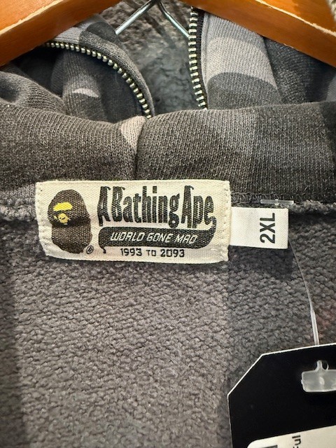 Bape 1st Camo PONR Shark Ful Zip Hoodie - XXL