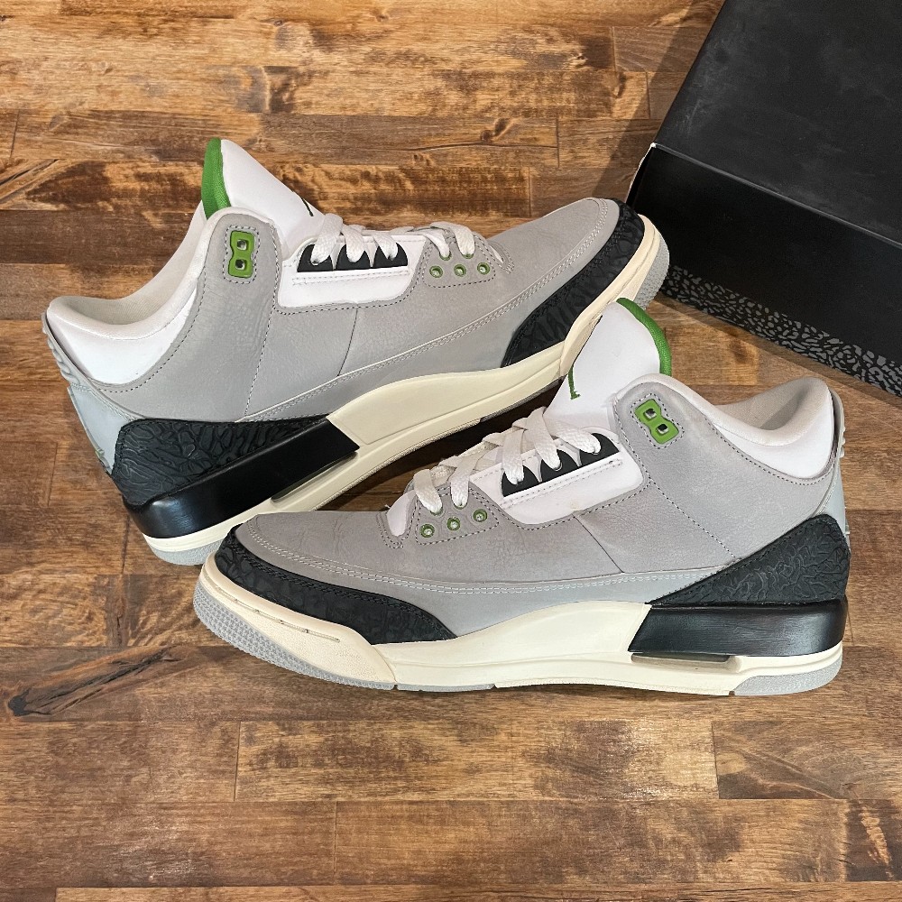 Jordan 3 Retro Chlorophyll - Size 10