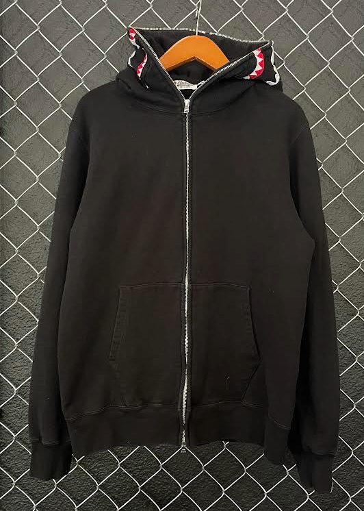 Bape Black Shark Fullzip Hoodie - XL