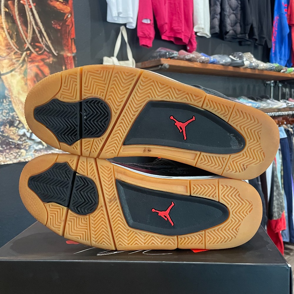 Jordan 4 Retro Black Gum Laser - Size 10.5