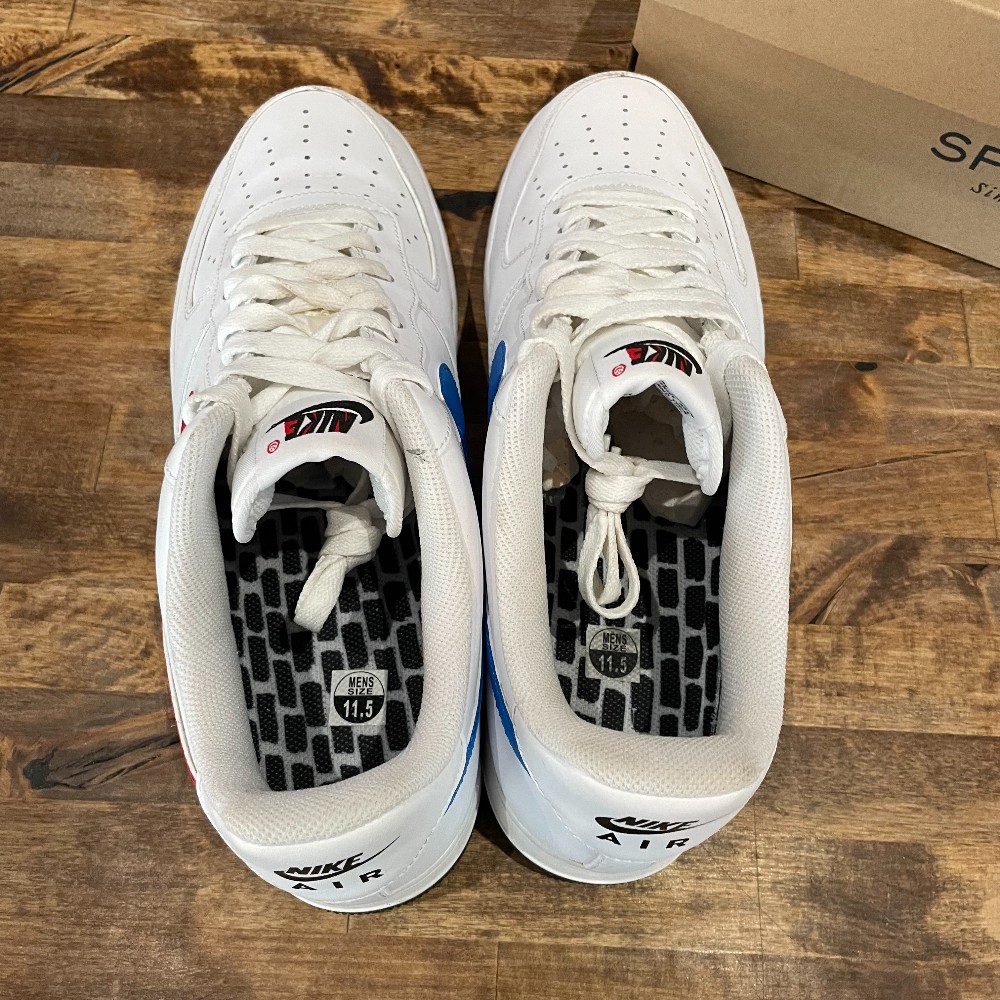 Nike Air Force 1 White Red Blue (Replacement Box) - Size 11.5
