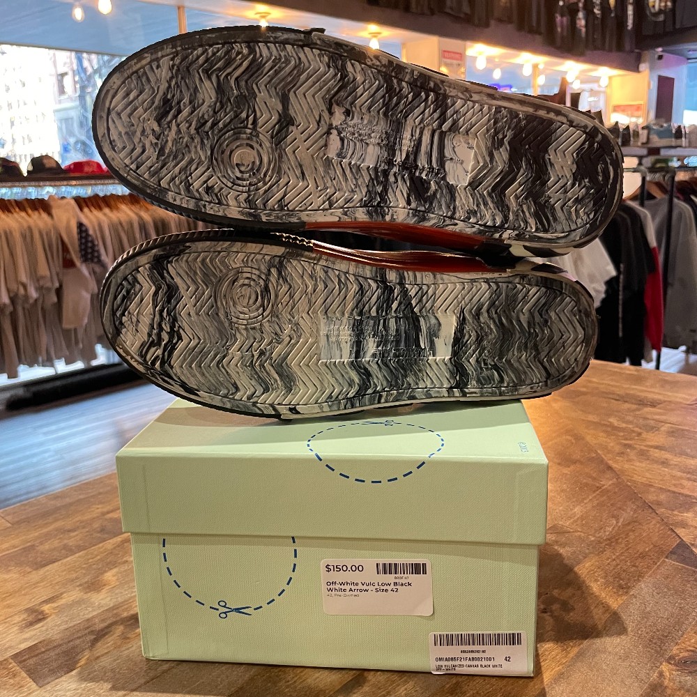 Off-White Vulc Low Black White Arrow - Size 42