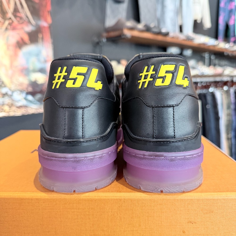 Louis Vuitton Trainer Monogram Purple Yellow - Size 9.5