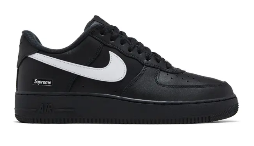 Supreme Air Force 1 Low Black White - Size 10