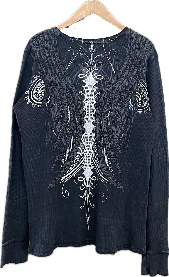 Y2K Affliction Eagle L/S Thermal - M