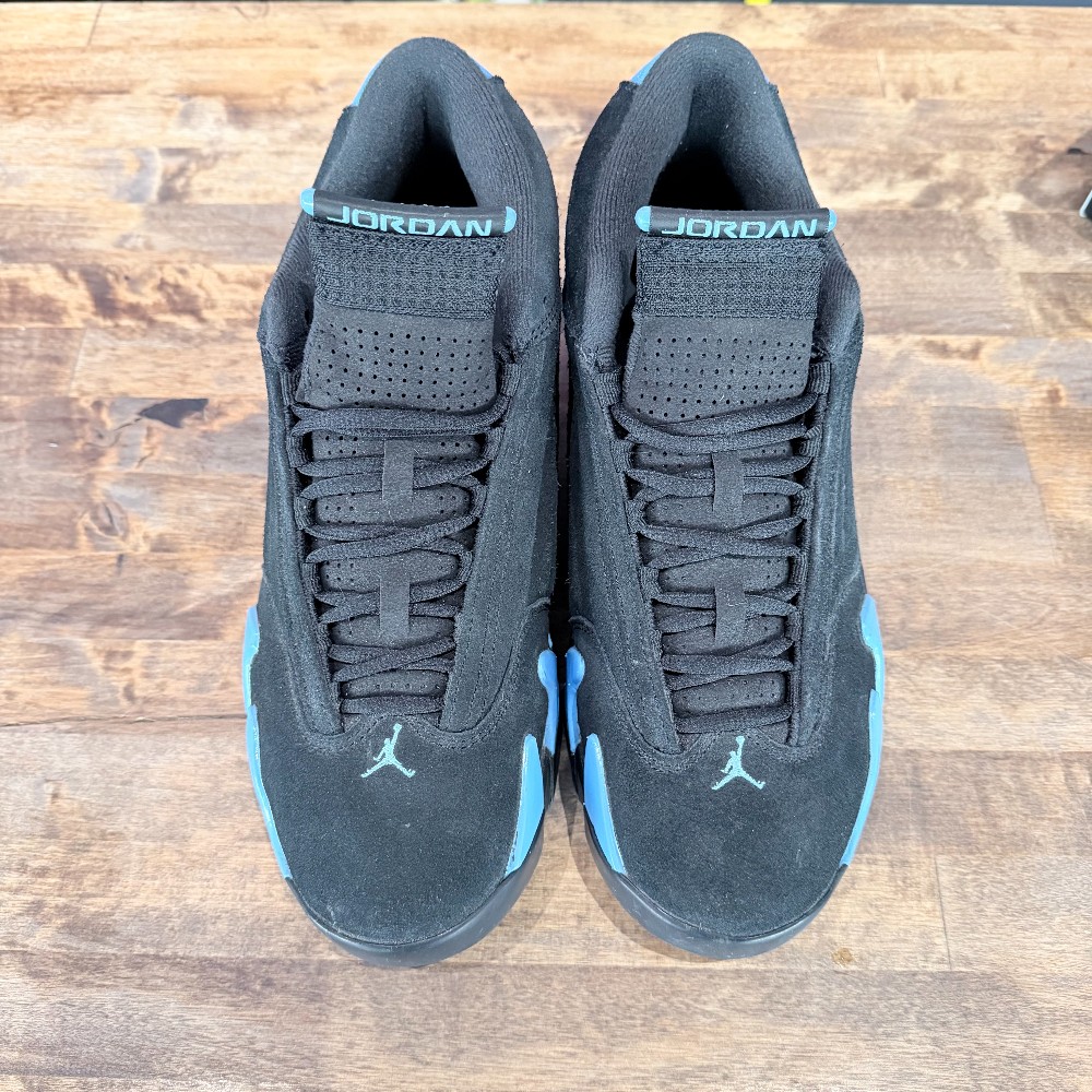 Jordan 14 Retro Black/University Blue - Size 9.5