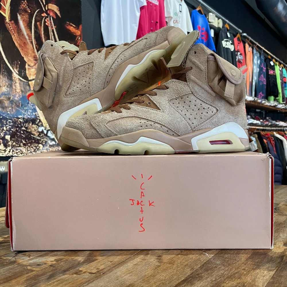 Jordan 6 Retro Travis Scott British Khaki - Size 10