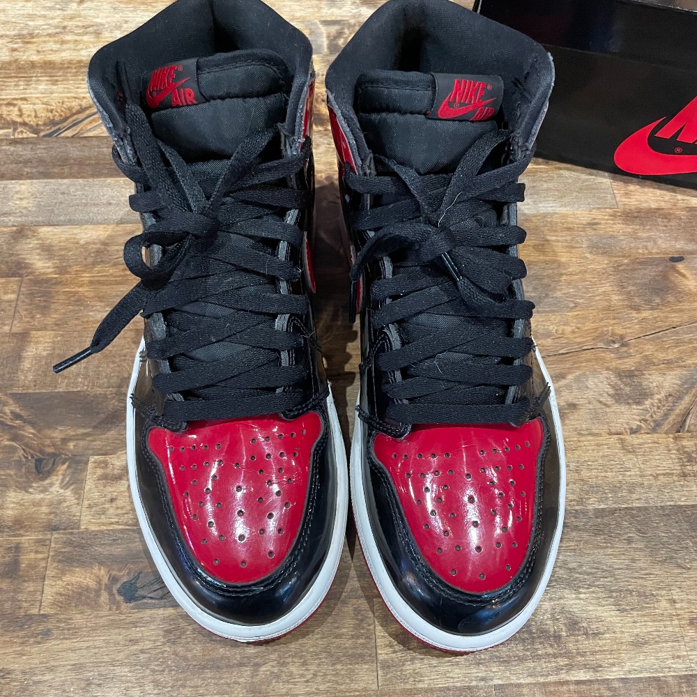 Jordan 1 Retro High Patent Bred - Size 8