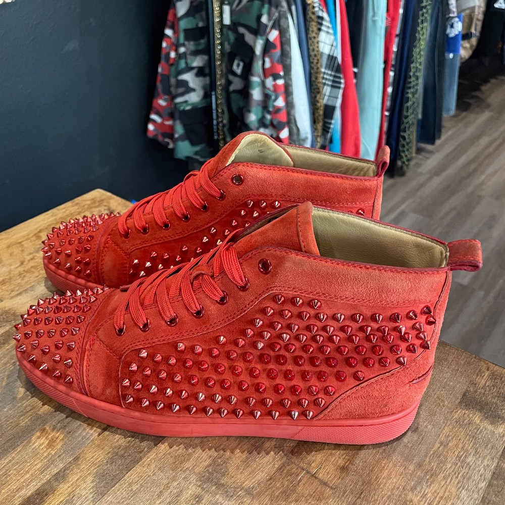 Christian Louboutin Red Suede High Top (NO BOX) - Size 44