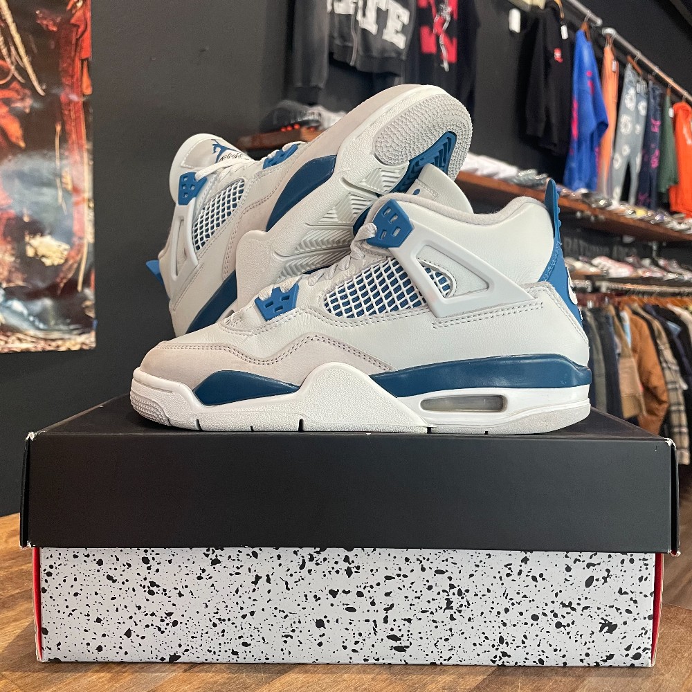 Jordan 4 Retro Military Blue - Size 5Y