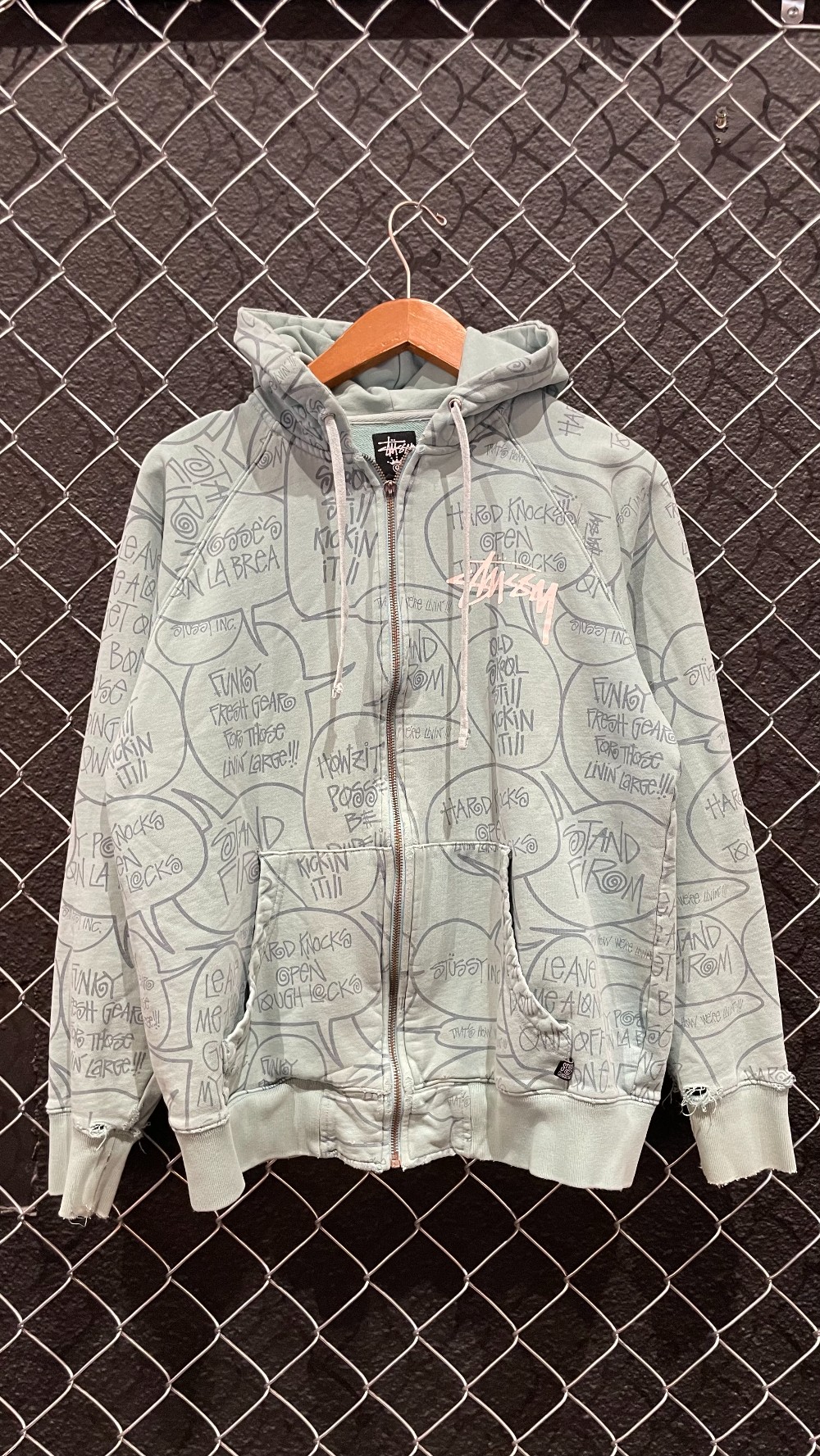 Stussy Old Skool Full-Zip Hoodie - M