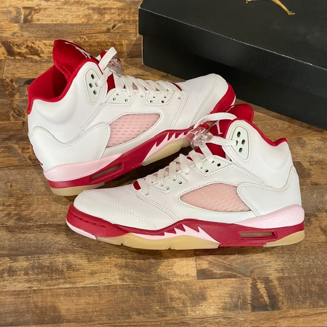 Jordan 5 Retro GS White Pink Red - Size 6Y