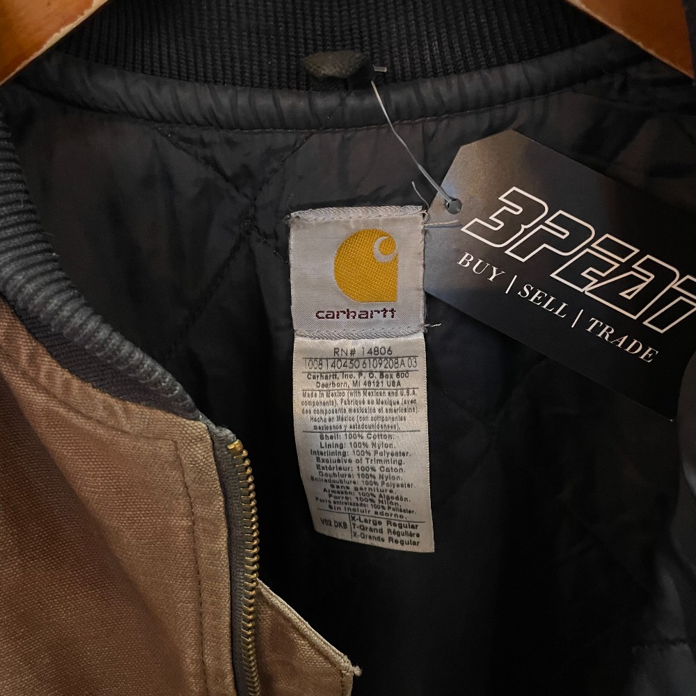 2008 Carhartt Brown Poly-Lined Vest - XL