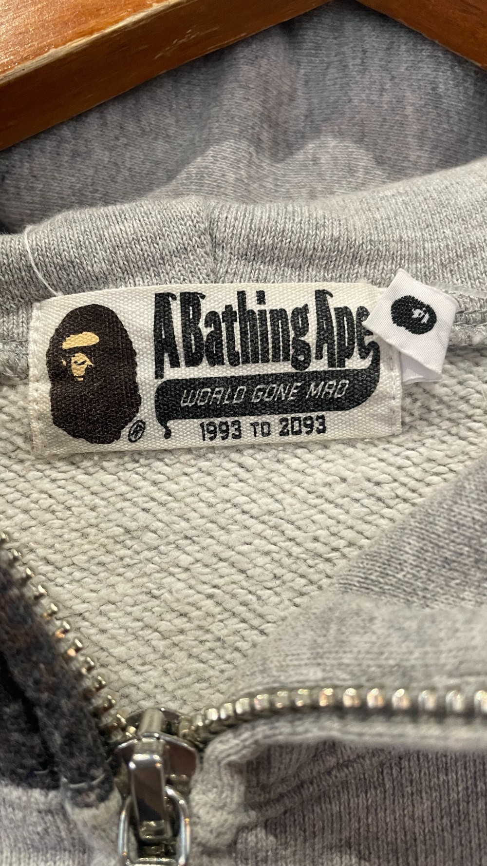 Bape 1st Shark Fullzip Hoodie Grey - M