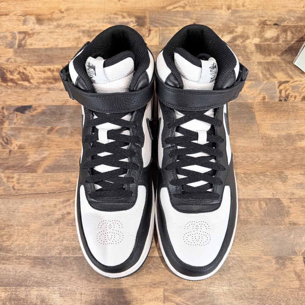 Stussy Air Force 1 Mid Black White - Size 10