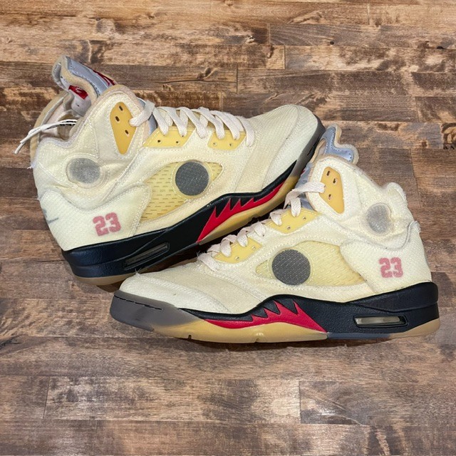 Off-White x Jordan 5 Retro Sail (No Box) - Size 9.5