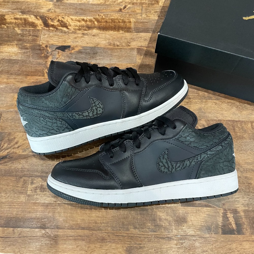 Jordan 1 Low (GS) Black Elephant - Size 6.5Y