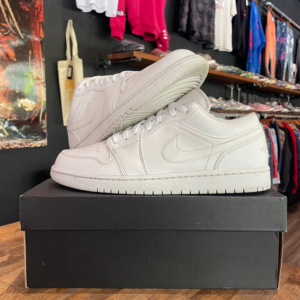 Jordan 1 Low Triple White - Size 10.5