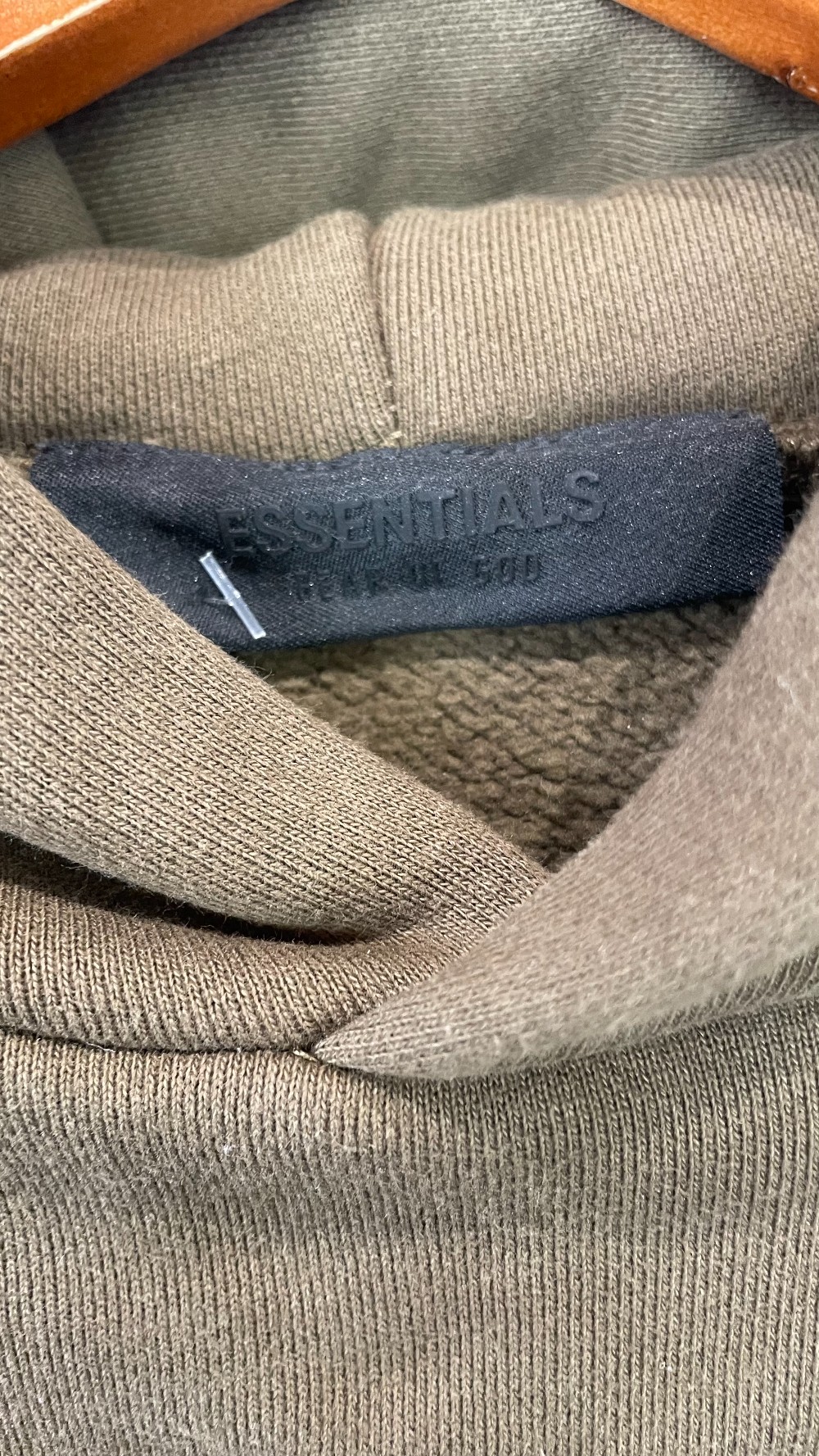 FOG Essentials Arc Logo Hoodie Olive - S