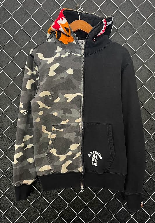 Bape City Camo Tiger Shark Fullzip Hoodie - L