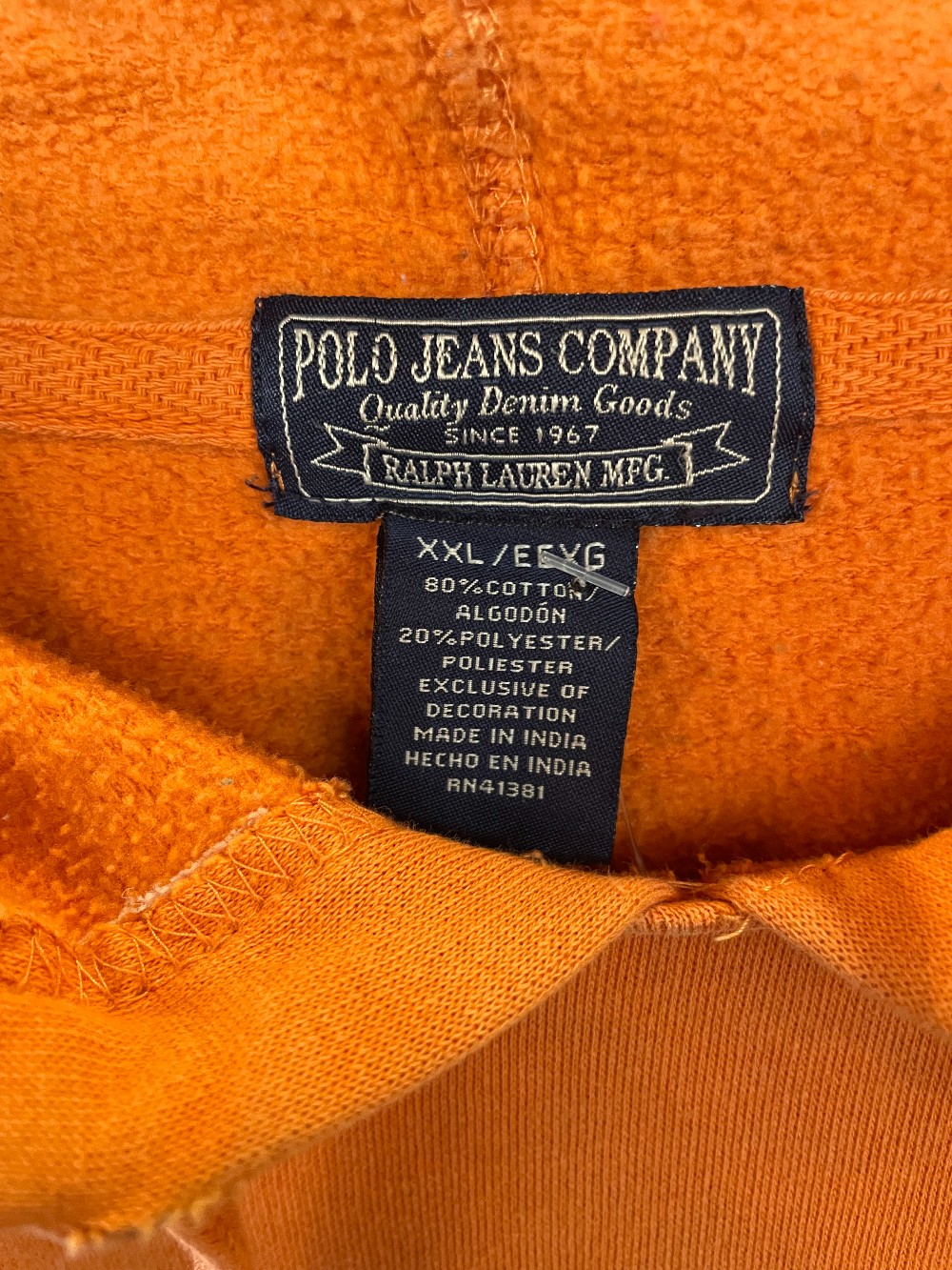 Vintage Polo Jeans PRL Hoodie - XXL