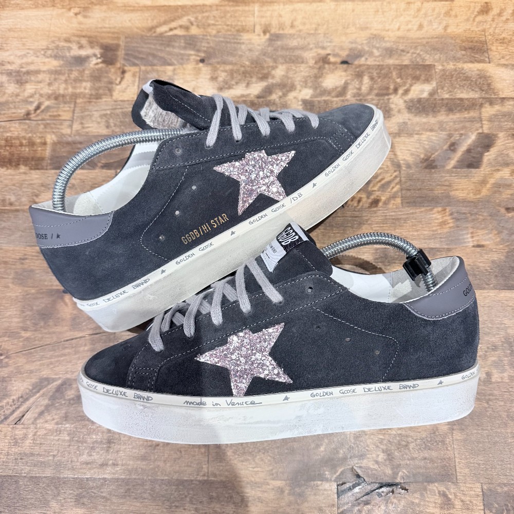 Golden Goose Hi Star Black Suede (No Box) - Size 40