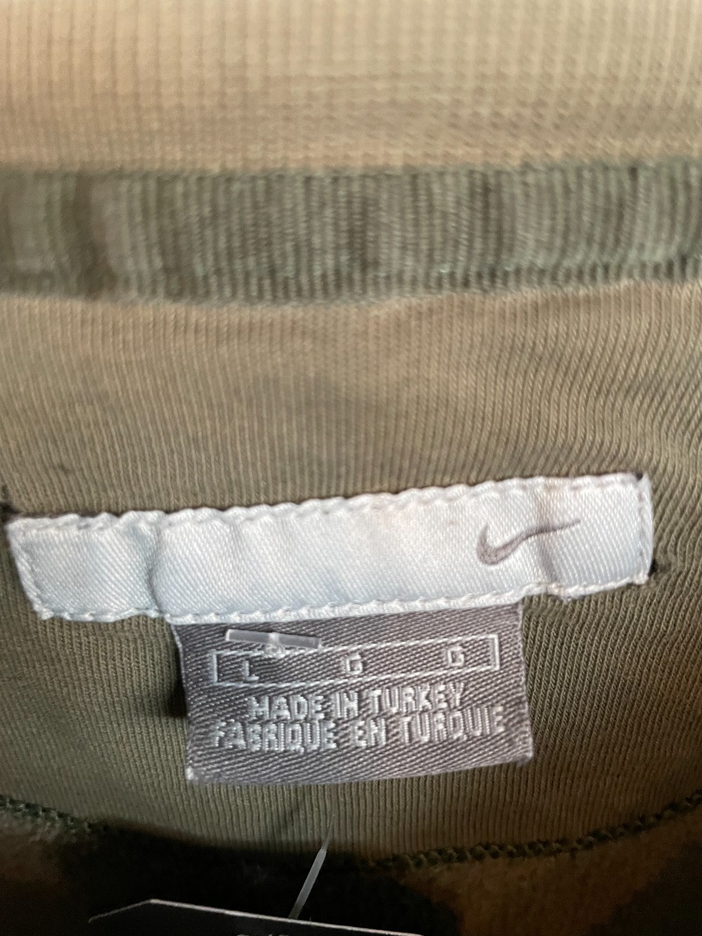 Y2K Nike Silver Tag Olive Essential Crewneck - L