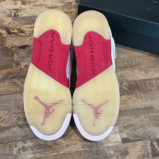 Jordan 5 Retro GS White Pink Red - Size 6Y