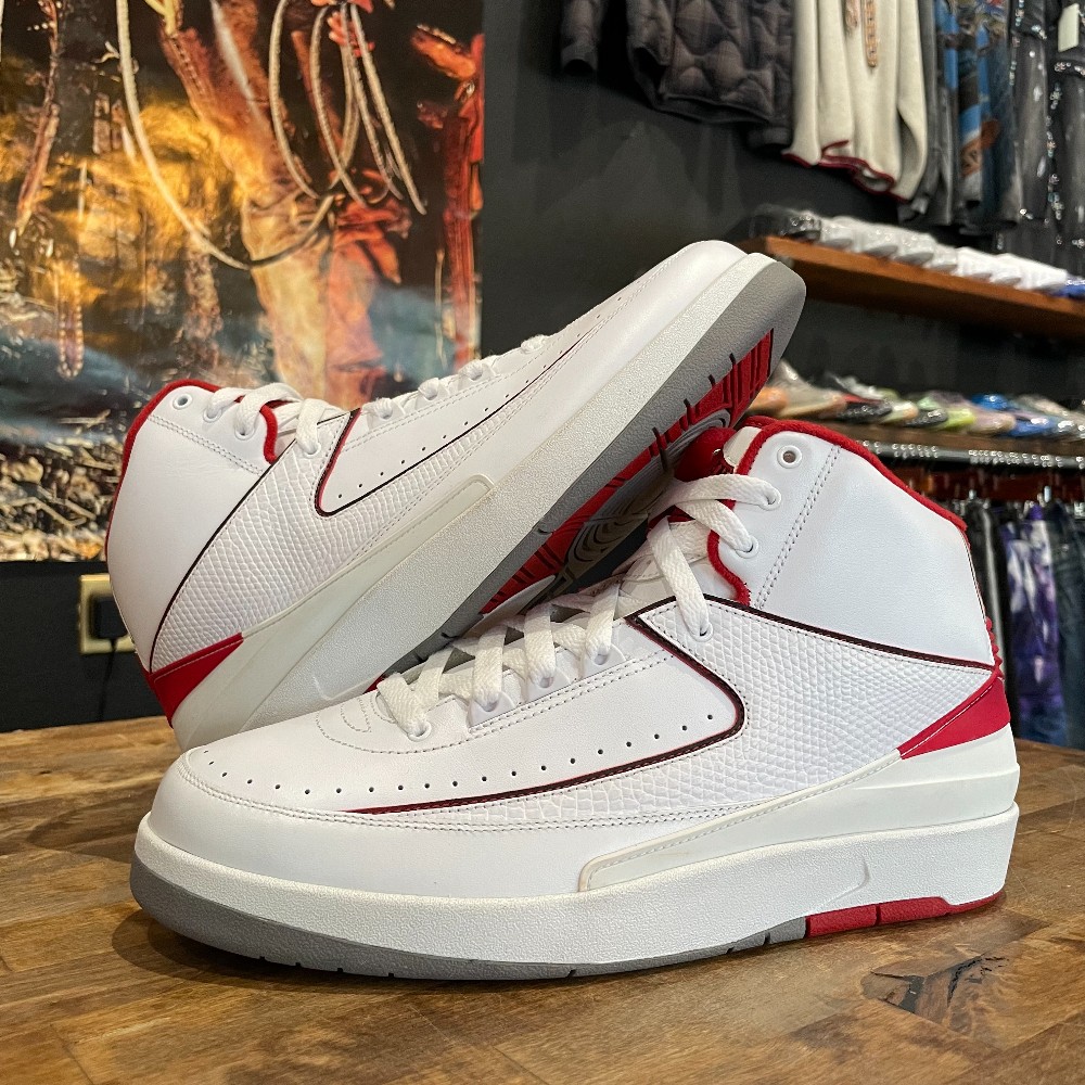 Jordan 2 Retro 2014 Sample White Red (NO BOX) - Size 9