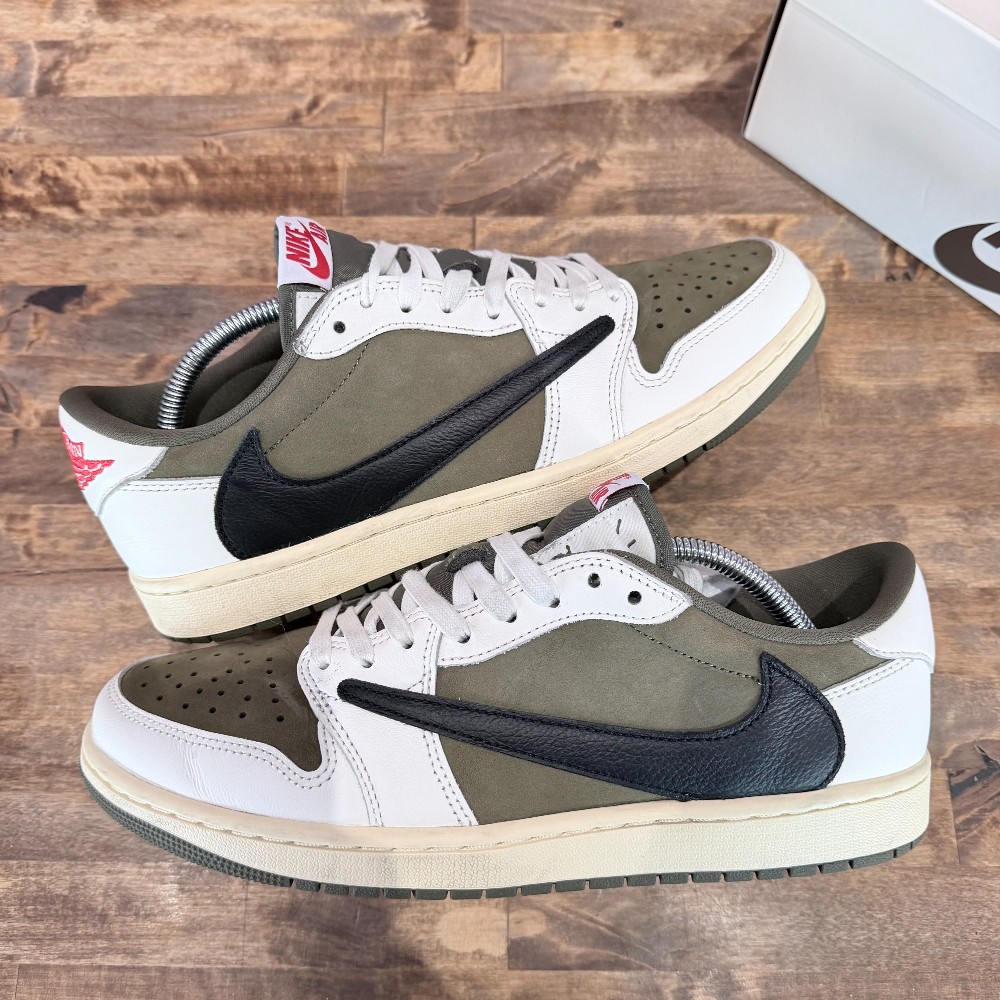 Travis Scott Jordan 1 Low Reverse Olive - Size 10
