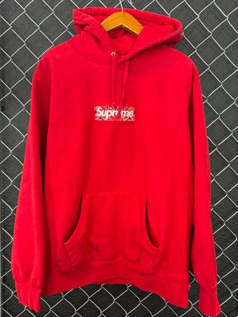 Supreme FW19 Bandana Box Logo Hoodie - L